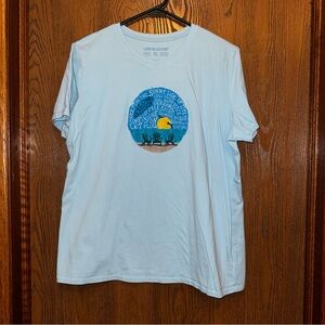 Life Is Good XL Short Sleeve Tee Unisex blue crew neck EUC sunny side